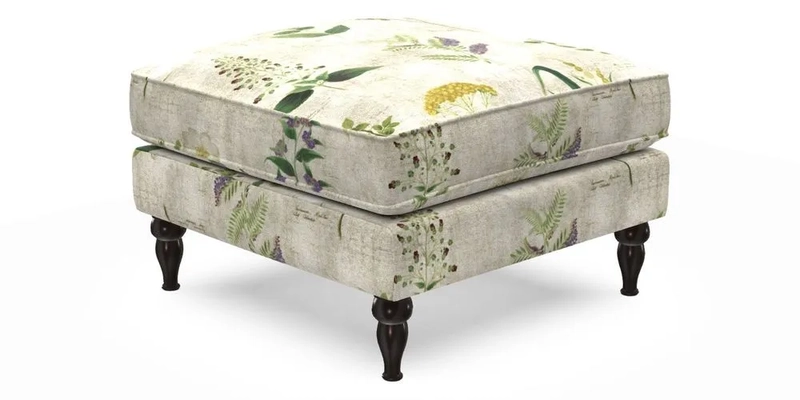 Cooksbridge Footstool in Two Tone Plain Biscuit