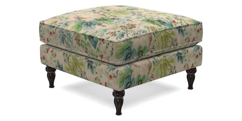 Cooksbridge Footstool in Two Tone Plain Biscuit