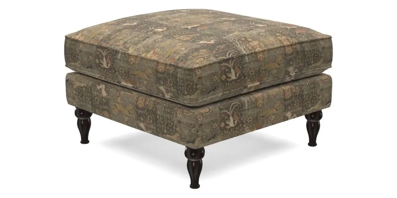 Cooksbridge Footstool in Two Tone Plain Biscuit