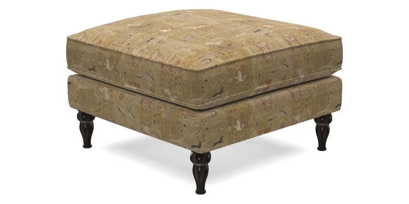 Cooksbridge Footstool in Two Tone Plain Biscuit