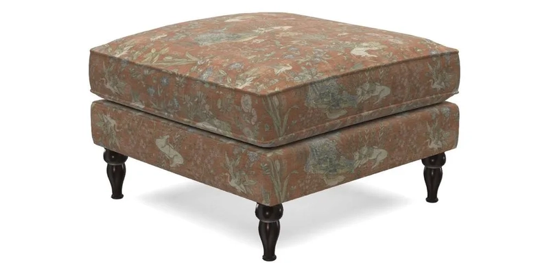 Cooksbridge Footstool in Two Tone Plain Biscuit