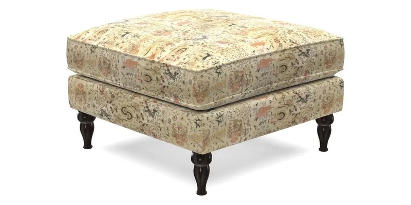 Cooksbridge Footstool in Two Tone Plain Biscuit