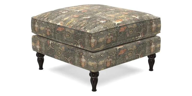 Cooksbridge Footstool in Two Tone Plain Biscuit
