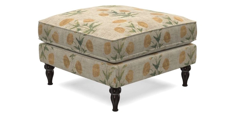 Cooksbridge Footstool in Two Tone Plain Biscuit