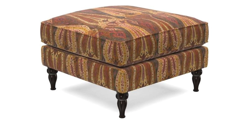 Cooksbridge Footstool in Two Tone Plain Biscuit