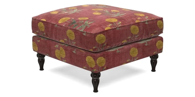 Cooksbridge Footstool in Two Tone Plain Biscuit
