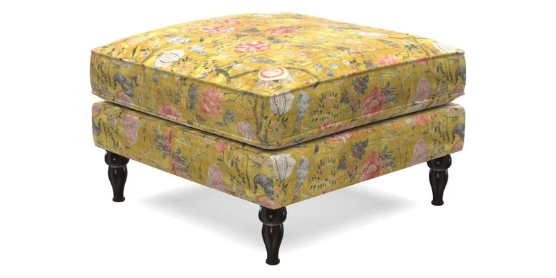 Cooksbridge Footstool in Two Tone Plain Biscuit