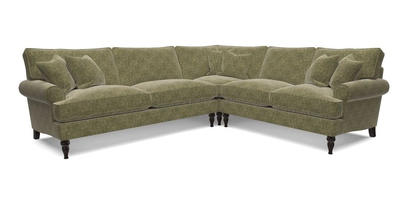 Cooksbridge LHF Corner Sofa in Cloth 21 Oak Leaf Beech