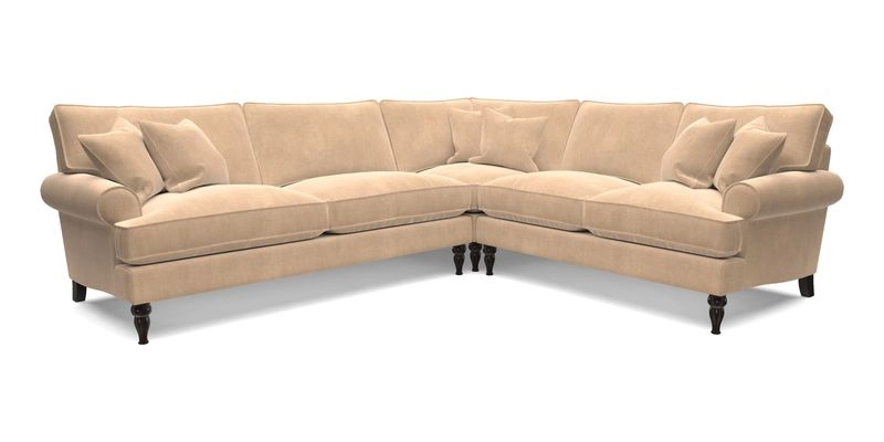 Cooksbridge LHF Corner Sofa in Cloth 21 Oak Leaf Beech