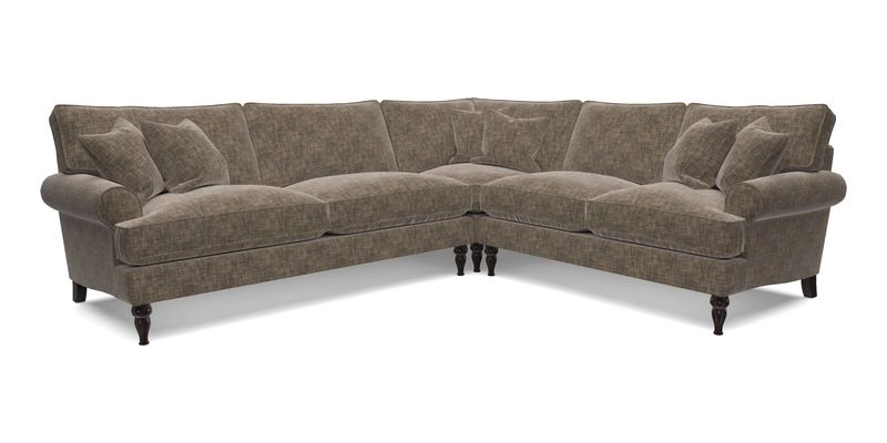 Cooksbridge LHF Corner Sofa in Cloth 21 Oak Leaf Beech