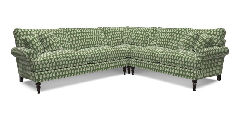 Cooksbridge LHF Corner Sofa in Cloth 21 Oak Leaf Beech