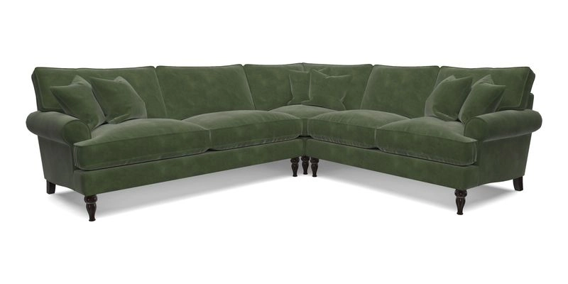 Cooksbridge LHF Corner Sofa in Cloth 21 Oak Leaf Beech