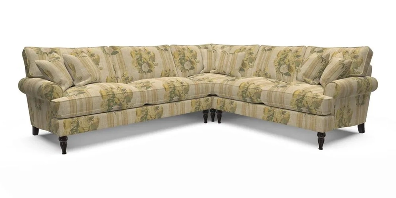 Cooksbridge LHF Corner Sofa in Cloth 21 Oak Leaf Beech