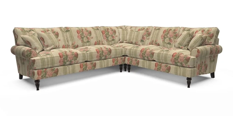 Cooksbridge LHF Corner Sofa in Cloth 21 Oak Leaf Beech