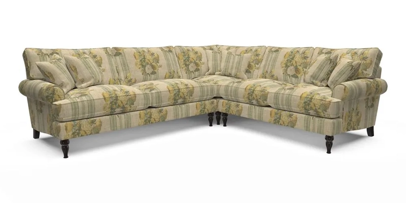 Cooksbridge LHF Corner Sofa in Cloth 21 Oak Leaf Beech
