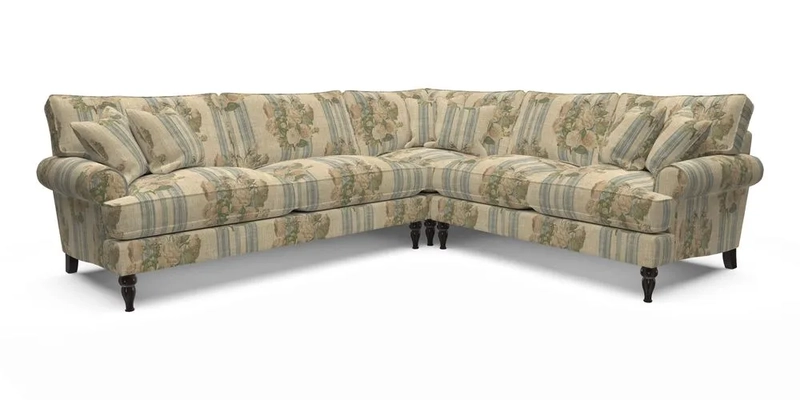 Cooksbridge LHF Corner Sofa in Cloth 21 Oak Leaf Beech