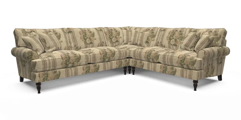 Cooksbridge LHF Corner Sofa in Cloth 21 Oak Leaf Beech