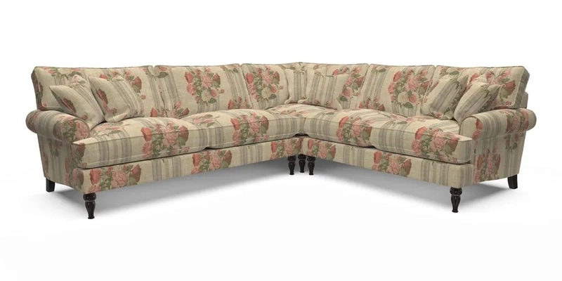 Cooksbridge LHF Corner Sofa in Cloth 21 Oak Leaf Beech