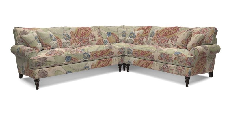 Cooksbridge LHF Corner Sofa in Cloth 21 Oak Leaf Beech