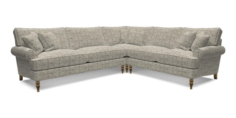Cooksbridge LHF Corner Sofa in Cloth 21 Oak Leaf Beech