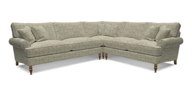 Cooksbridge LHF Corner Sofa in Cloth 21 Oak Leaf Beech