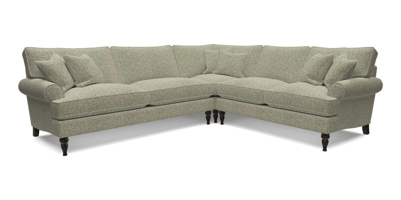 Cooksbridge LHF Corner Sofa in Cloth 21 Oak Leaf Beech