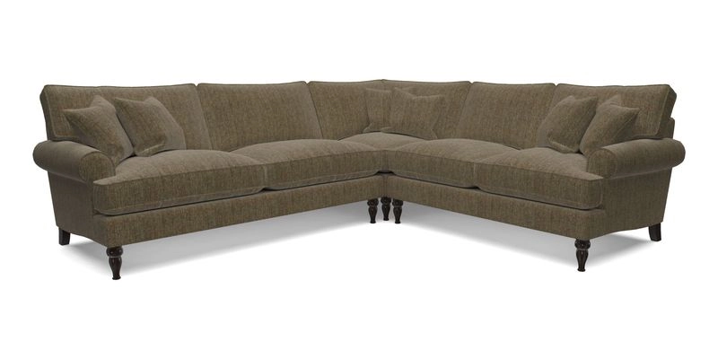 Cooksbridge LHF Corner Sofa in Cloth 21 Oak Leaf Beech