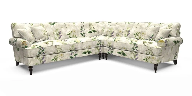 Cooksbridge LHF Corner Sofa in Cloth 21 Oak Leaf Beech