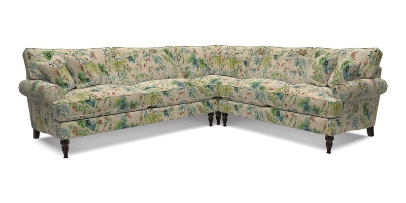 Cooksbridge LHF Corner Sofa in Cloth 21 Oak Leaf Beech