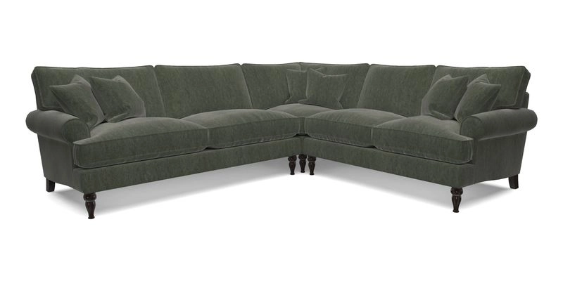 Cooksbridge LHF Corner Sofa in Cloth 21 Oak Leaf Beech