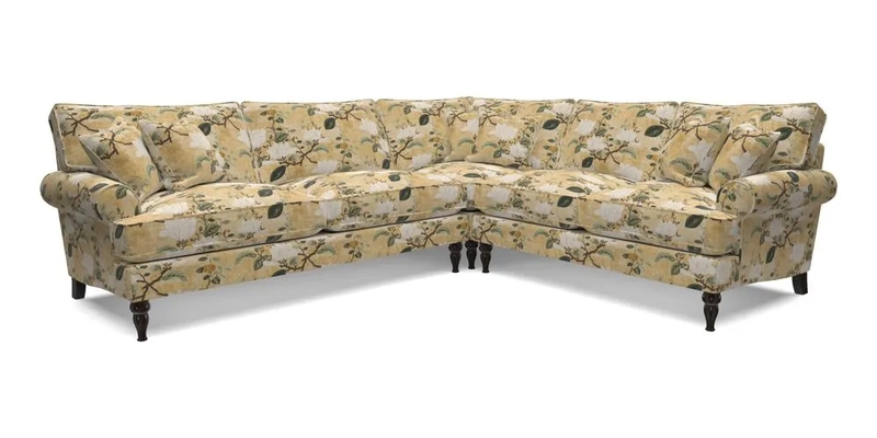 Cooksbridge LHF Corner Sofa in Cloth 21 Oak Leaf Beech