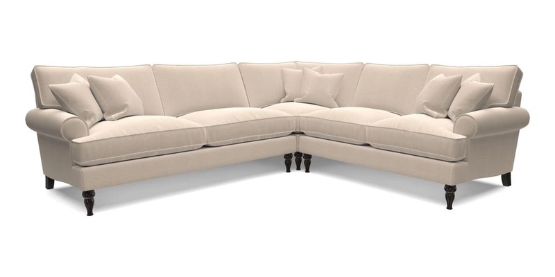 Cooksbridge LHF Corner Sofa in Cloth 21 Oak Leaf Beech