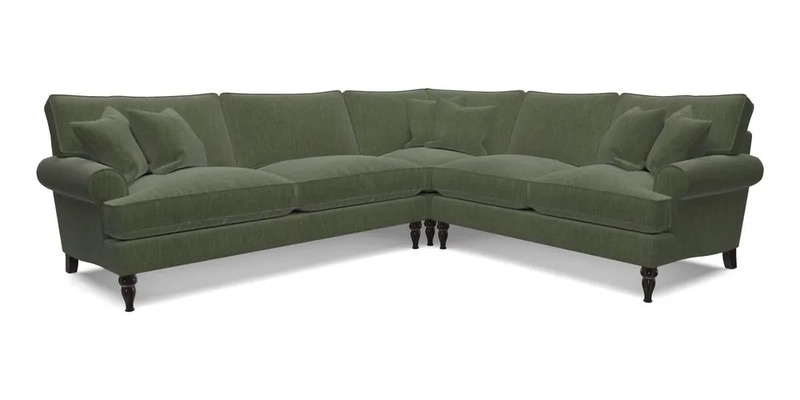 Cooksbridge LHF Corner Sofa in Cloth 21 Oak Leaf Beech