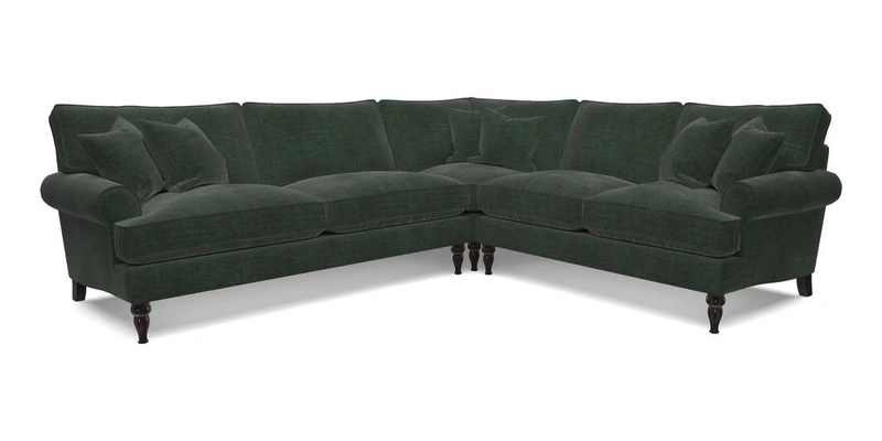 Cooksbridge LHF Corner Sofa in Cloth 21 Oak Leaf Beech