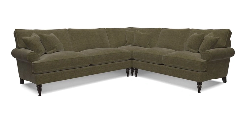 Cooksbridge LHF Corner Sofa in Cloth 21 Oak Leaf Beech