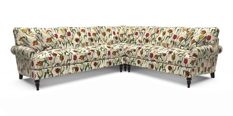 Cooksbridge LHF Corner Sofa in Cloth 21 Oak Leaf Beech