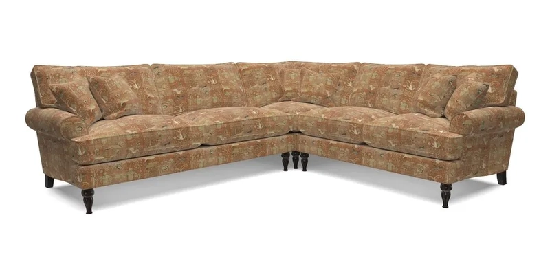 Cooksbridge LHF Corner Sofa in Cloth 21 Oak Leaf Beech