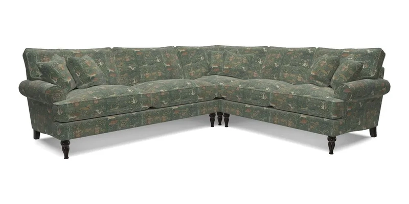 Cooksbridge LHF Corner Sofa in Cloth 21 Oak Leaf Beech