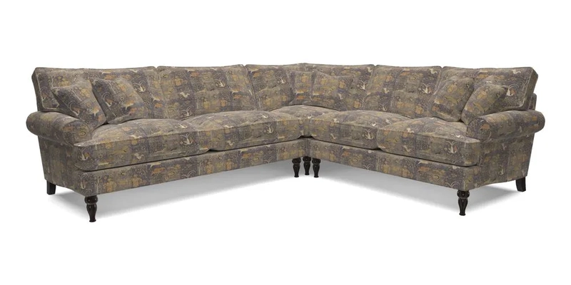 Cooksbridge LHF Corner Sofa in Cloth 21 Oak Leaf Beech