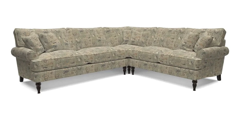 Cooksbridge LHF Corner Sofa in Cloth 21 Oak Leaf Beech