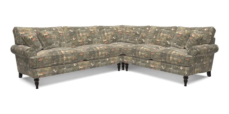 Cooksbridge LHF Corner Sofa in Cloth 21 Oak Leaf Beech