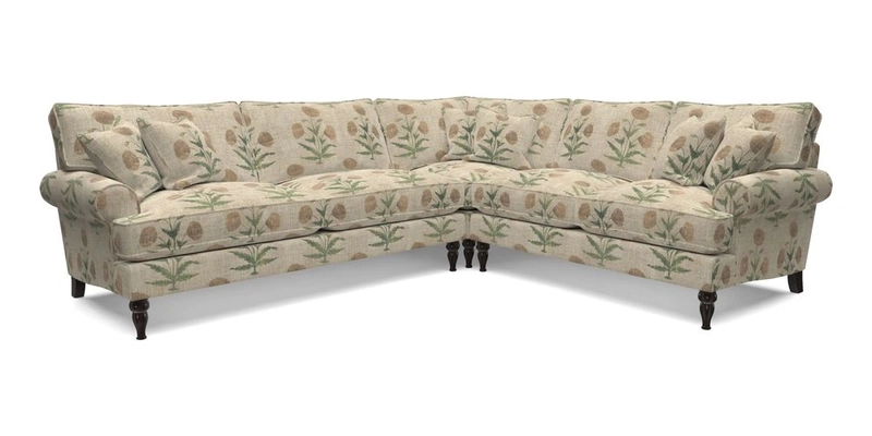 Cooksbridge LHF Corner Sofa in Cloth 21 Oak Leaf Beech