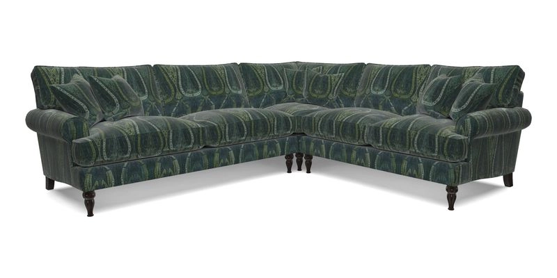 Cooksbridge LHF Corner Sofa in Cloth 21 Oak Leaf Beech