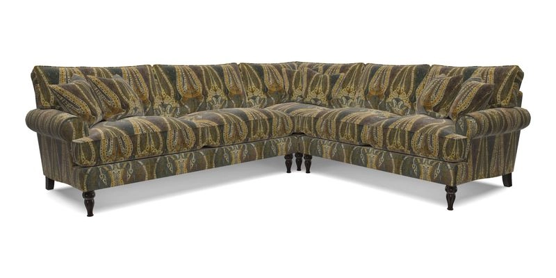 Cooksbridge LHF Corner Sofa in Cloth 21 Oak Leaf Beech