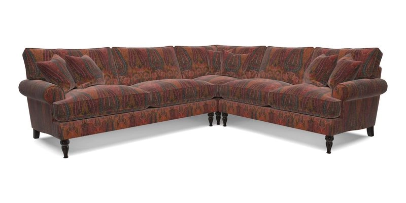 Cooksbridge LHF Corner Sofa in Cloth 21 Oak Leaf Beech