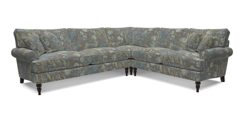 Cooksbridge LHF Corner Sofa in Cloth 21 Oak Leaf Beech