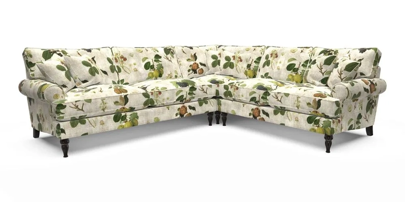 Cooksbridge LHF Corner Sofa in Cloth 21 Oak Leaf Beech