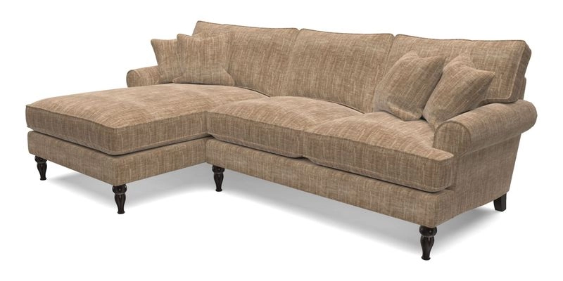 Cooksbridge Chaise Sofa LHF in Two Tone Plain Biscuit
