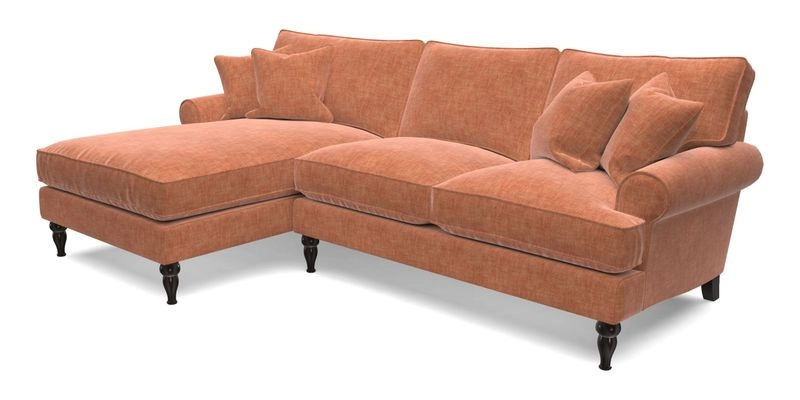Cooksbridge Chaise Sofa LHF in Two Tone Plain Biscuit
