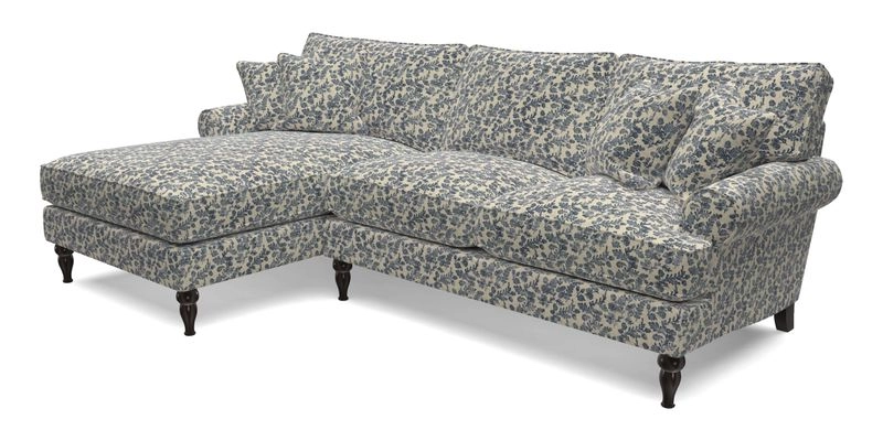 Cooksbridge chaise sofa LHF in Two Tone Plain Biscuit